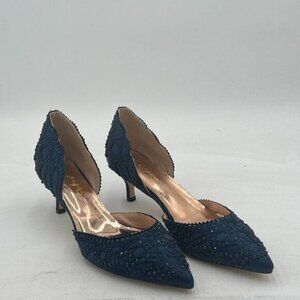 XYD Women's Pumps, Elegant Pointed Toe, D'Orsay Kitten Low Heels, Rhinestone